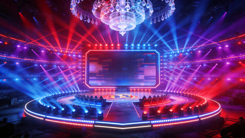 DOTA2国际邀请赛TI13主舞台绚烂灯光效果
